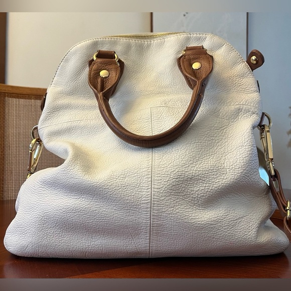 Emma Fox Hobo Bag Leather White XL - Picture 2 of 12
